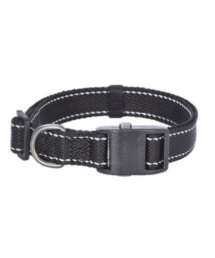 Dogness Challenger Herringbone Webbing Collar Black