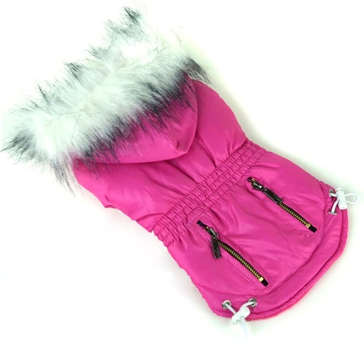 Pets.Love.Earth Winter Coat Faux Fur Trimmed Hoodie Purple
