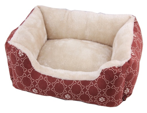 Pawise Square Dog Bed Wine Red