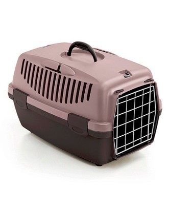 Stefanplast Pet Carrier With Metal Door Pink and Brown