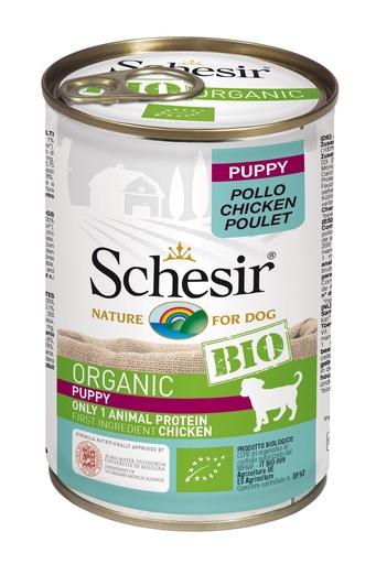 Schesir Bio Organic Can for Puppy with Chicken In Paté