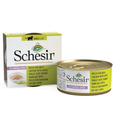 Schesir Can for Cat Chicken Fillet with Apple in Cooking Water 70g