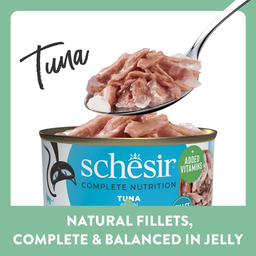 Schesir Cat Can Tuna In Jelly 85g