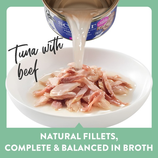 Schesir Cat Can Tuna and Beef with Rice in Broth 85g