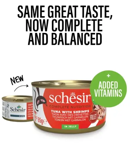 Schesir Can for Cat Tuna with Shrimps In Jelly 85g