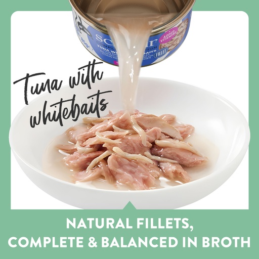 Schesir Cat Can Tuna with Whitebaits in Broth 85g