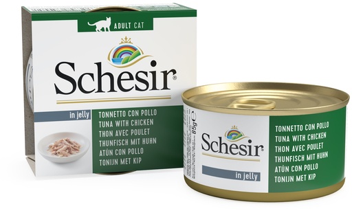 Schesir Can for Cat Tuna With Chicken Fillets In Jelly 85g