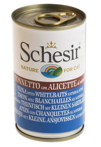 Schesir Can for Cat Tuna with Whitebaits in Cooking Water 140g