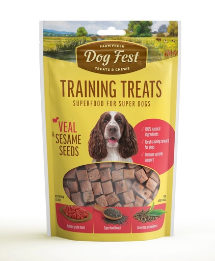 [6921499711939] Dog Fest Farm Fresh Training Treat Veal &amp; Sesame Seeds 90g