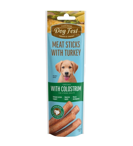 [6921959211382] Dog Fest Farm Fresh Turkey Stick with Colostrum For Puppies 45g