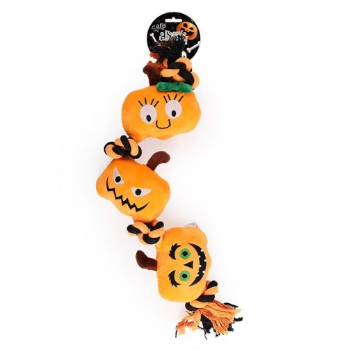 [847922088200] All For Paws Halloween Naughty or Trick Pumpkin Dog Toy
