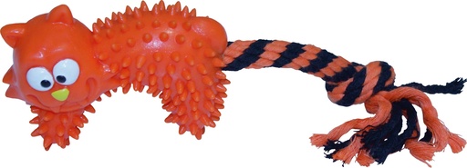 [8023222189522] Croci Fright Halloween Scary Cat Rope Toy 25cm