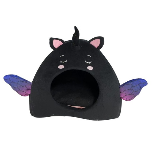 [8023222266841] Croci Fright Halloween Dark Unicorn Bed 43X33X39cm