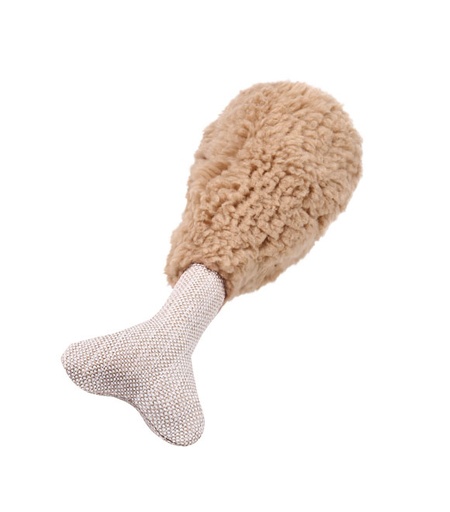 [8684298962060] Pets.Love.Earth Meat-Single Bones Plush Toy Beige and White 25x9x6 cm