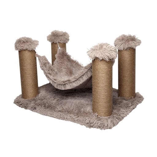 [8683604141106] Scratch it Premium Ponchic Fabric Cat Scratching Tree Cinnamon 59X39X34cm