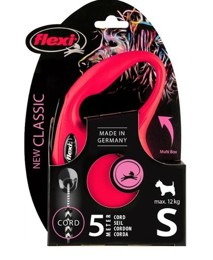 Flexi New Classic Retractable Cord Leash Red