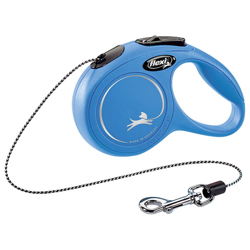 Flexi New Classic Retractable Cord Leash Blue