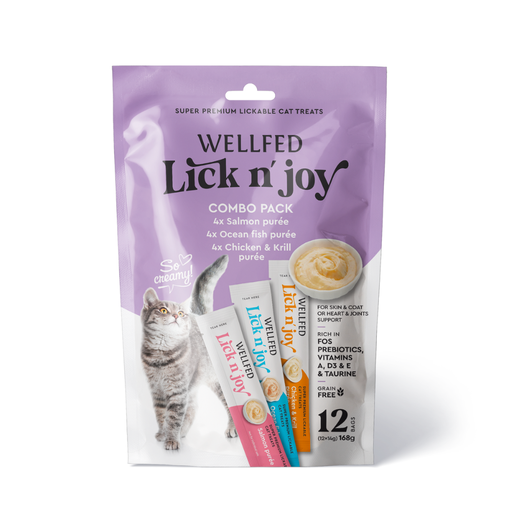 [5206819210882] Pet Interest Wellfed Lick N’ Joy Combo Pack (12x14g) For Cat