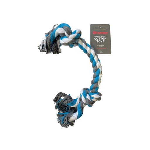 [5206819400139] Pet Interest Rope Cotton Toy 2 knots 25mmX33cm 110gr