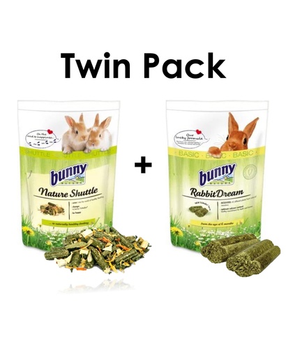 [4018761252701] Bunny Nature Twin Pack Nature Shuttle Rabbit-600g &amp; Rabbit Dream Basic 750g