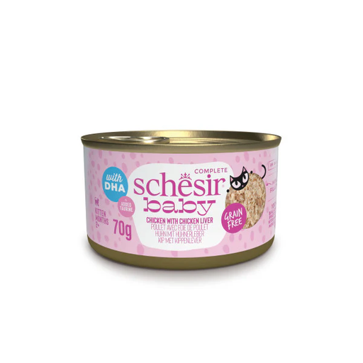 Schesir Baby Kitten Can Chicken with Chicken Liver in Broth 70g