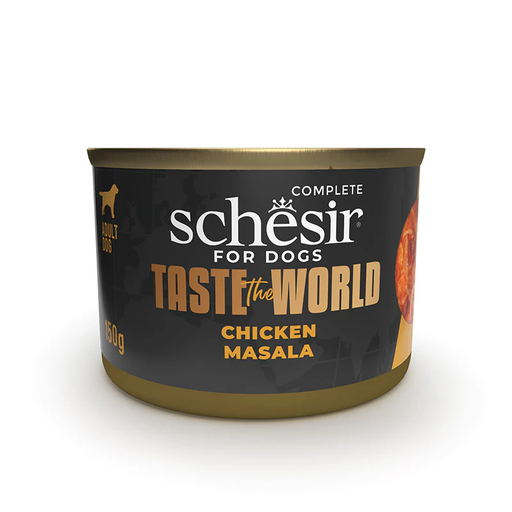 Schesir Taste the World Dog Can – Chicken Masala in Broth 150g