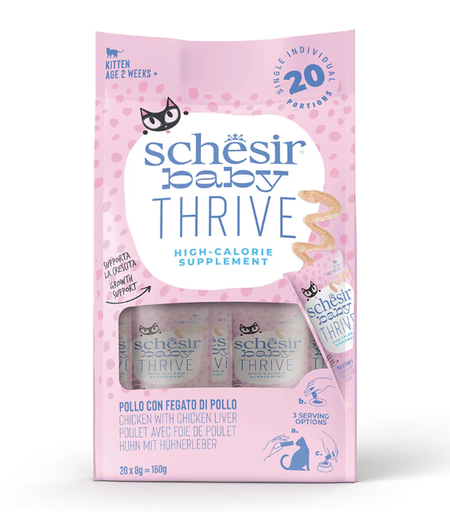 [8005852100146] Schesir Baby Thrive Pouch Chicken with Chicken Liver 20x8g