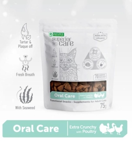 [4771317477125] Nature's Protection supplemental snacks for oral care with poultry for adult cats 75g