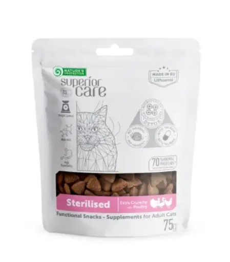 [4771317477132] Nature's Protection Supplemental Snacks – with poultry for adult sterilized cat 75g