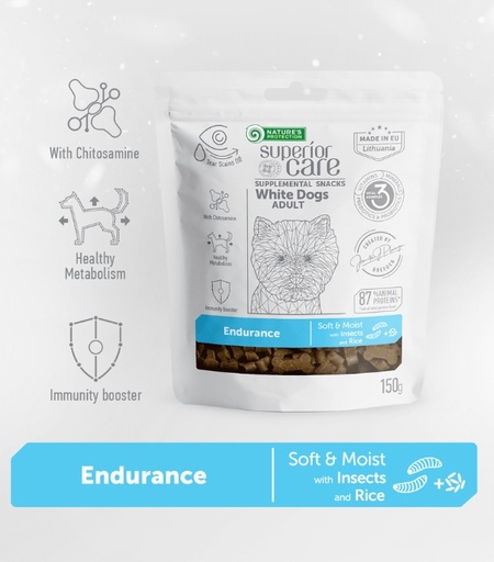 [4771317476531] Nature's Protection Supplemental Endurance Snacks – Adult Dogs (White Coat) 150g 