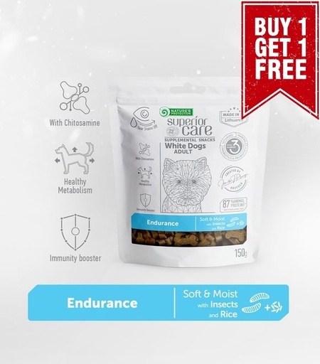 [4771317476531] Nature's Protection Superior Care White Coat Supplemental Snacks Endurance with Insects and Rice For Adult Dogs 150g