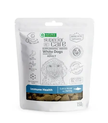 [4771317476548] Nature's Protection Supplemental Snacks Immune Health – Adult Dogs (White Coat) 150g 
