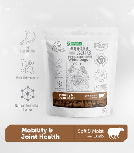 [4771317476555] Nature's Protection Supplemental Mobility & Joint Health Snacks – Adult Dogs (White Coat) 150g 