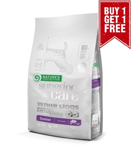 [4771317456717] Nature's Protection Superior Care White Dogs of Junior All Breed with White Coat 1.5 kg