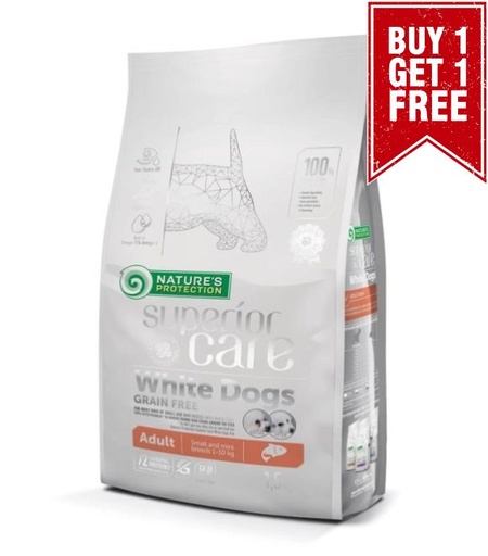 Nature's Protection Superior Care White Dogs Adult Small and Mini Breeds Salmon