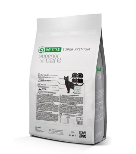Nature’s Protection Superior Care Dark Coat Grain-Free Herring Dry Food – Adult Cats (All Breeds)