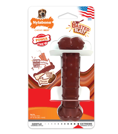 [018214854128] Nylabone Basted Bone Wolf Chew Dog Toy
