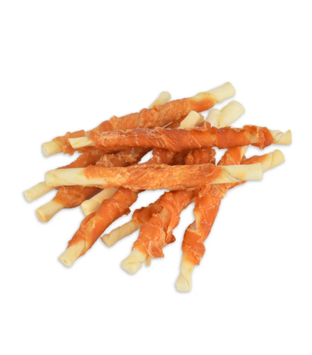 [06359346129468] Pets.Love.Earth Dry Chicken Wrap Rawhide-5 Inches 12Pk