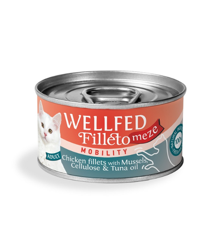 [5206819145580] Pet Interest Wellfed Filleto Meze Mobility Chicken Fillet with Mussels Can 70g