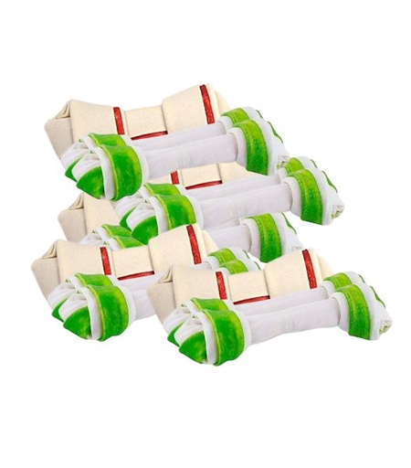 [5206819123199] Pet Interest On The Go Double Colour Knotted Bone 8 cm 60/pk