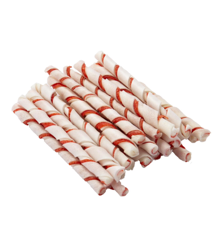 [5206819124295] Pet Interest On The Go Double Colour Twisted Sticks 12.5cm 50/pk