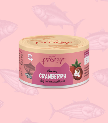 Pramy Tuna Topping Cranberry for Urinary Cat Can 80g