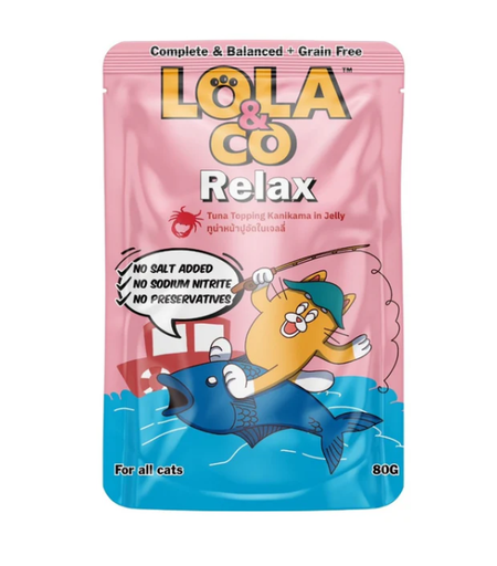LOLA & CO Tuna Topping Kanikama in Jelly Cat Pouch 80g