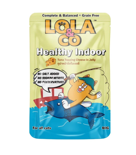 LOLA &amp; CO Tuna Topping Cheese in Jelly Cat Pouch 80g