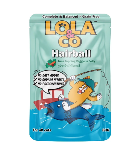 LOLA &amp; CO Tuna Topping Veggie  in Jelly Cat Pouch 80g