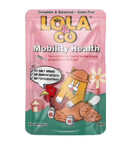 LOLA & CO Tuna and Chicken Topping with Sardine in Jelly Cat Pouch 80g