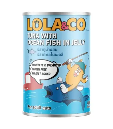 LOLA & CO Tuna with Ocean Fish in Jelly Cat Can 400g