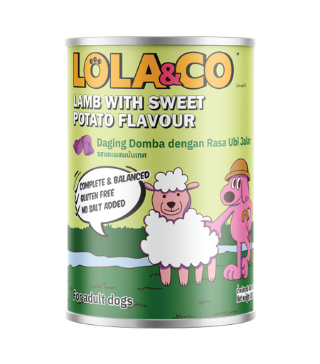 LOLA &amp; CO Lamb with Sweet Potato Flavour For Dogs Can 400g