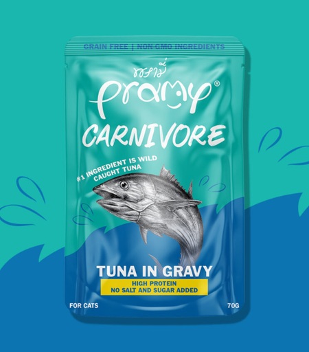 Pramy Carnivore Tuna In Gravy Cat Pouch 70g