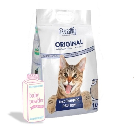 [635934609236-Baby Powder] Purrify Original Cat Litter - 10Ltr Baby Powder